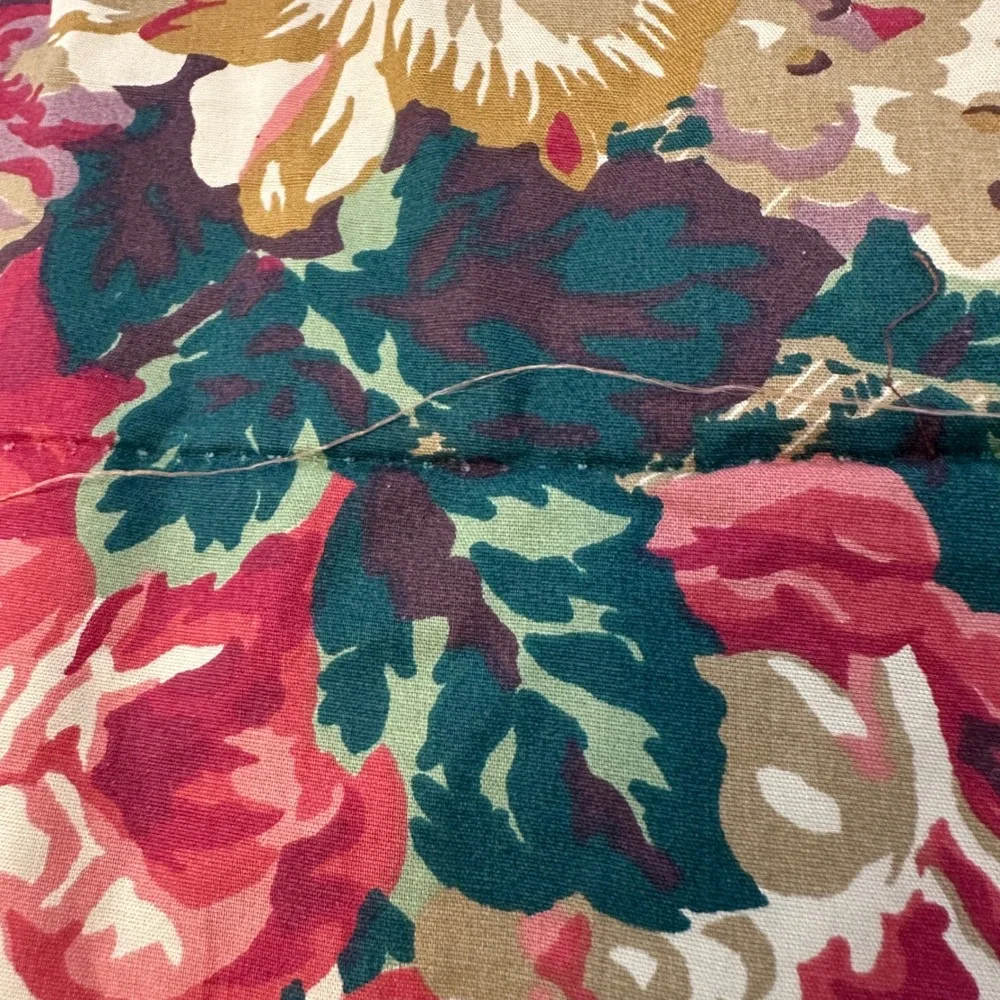 VTG Ralph Lauren Catherine King Comforter‎ 2 Shams Set Green Floral Houndstooth